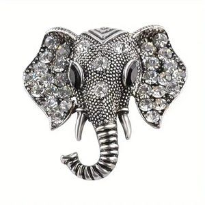 Elephant Brooch Pin Silver Great gift for those who love Elephants
